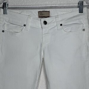 Paige Roxie Crop Jeans Women's White‎ Slim Stretch Made in USA Denim 26